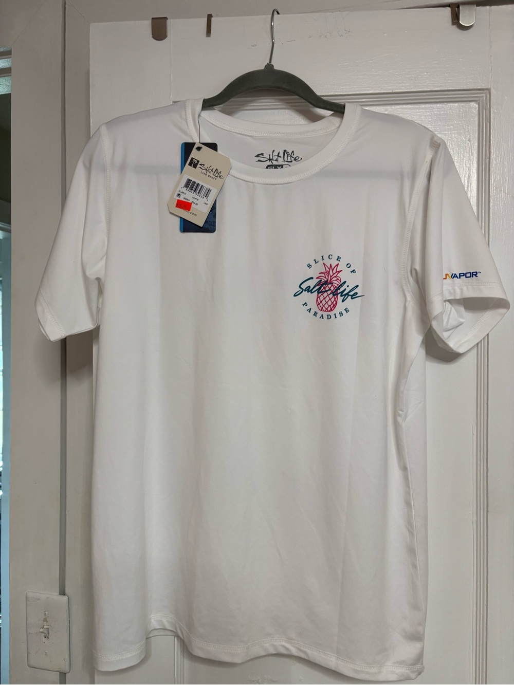 Salt Life White Tee with UVA protection